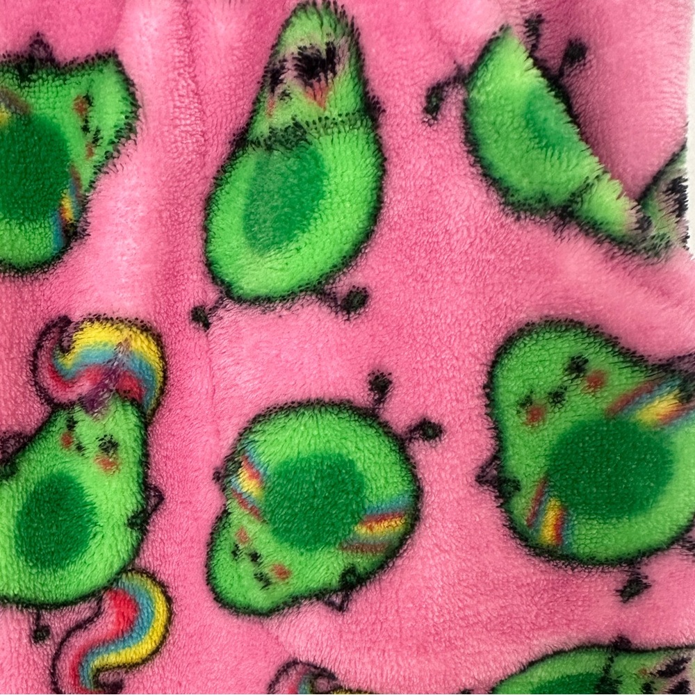Candy Pink -  Fleece Avocado Lounge Pants - Girls Sz 10/12